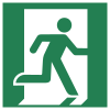 Sicherheitszeichen ISO 7010 E002: Rettungsweg/Notausgang (rechts)