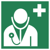 Sicherheitszeichen ISO 7010 E009: Arzt