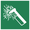 Sicherheitszeichen ISO 7010 E025: Nothammer
