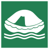 Sicherheitszeichen ISO 7010 E038: Rettungsfloß