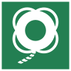 Sicherheitszeichen ISO 7010 E041: Rettungsring mit Leine