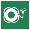 Sicherheitszeichen ISO 7010 E042: Rettungsring mit Licht