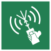 Sicherheitszeichen ISO 7010 E051: UKW- Sprechfunkgerät (Senden/Empfangen), tragbar