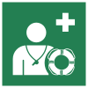 Sicherheitszeichen ISO 7010 E075: Rettungsschwimmer