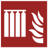 Sicherheitszeichen ISO 7010 F008: Fest eingebaute Feuerlöschmittel- Batterie