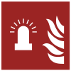 Sicherheitszeichen ISO 7010 F018: Brandalarm- Blitzleuchte