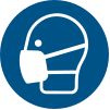 Sicherheitszeichen ISO 7010 M016: Maske benutzen