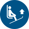 Sicherheitszeichen ISO 7010 M036: Skispitzen anheben