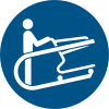 Sicherheitszeichen ISO 7010 M060: Griff des Wagens festhalten