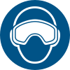 Sicherheitszeichen ISO 7010 M067: Skibrille benutzen