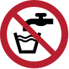 Sicherheitszeichen ISO 7010 P005: Kein Trinkwasser