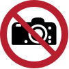 Sicherheitszeichen ISO 7010 P029: Fotografieren verboten