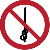 Sicherheitszeichen ISO 7010 P030: Knoten von Seilen verboten