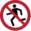 Sicherheitszeichen ISO 7010 P048: Laufen verboten