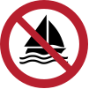 Sicherheitszeichen ISO 7010 P053: Segeln verboten