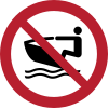 Sicherheitszeichen ISO 7010 P057: Jet-Ski verboten