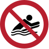 Sicherheitszeichen ISO 7010 P063: Body-Boarding verboten