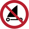 Sicherheitszeichen ISO 7010 P067: Strandsegeln verboten