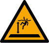 Sicherheitszeichen ISO 7010 W047: Warnung vor tiefem Wasser