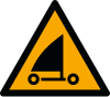 Sicherheitszeichen ISO 7010 W059: Warnung vor Strandseglern