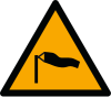 Sicherheitszeichen ISO 7010 W064: Warnung vor starkem Wind